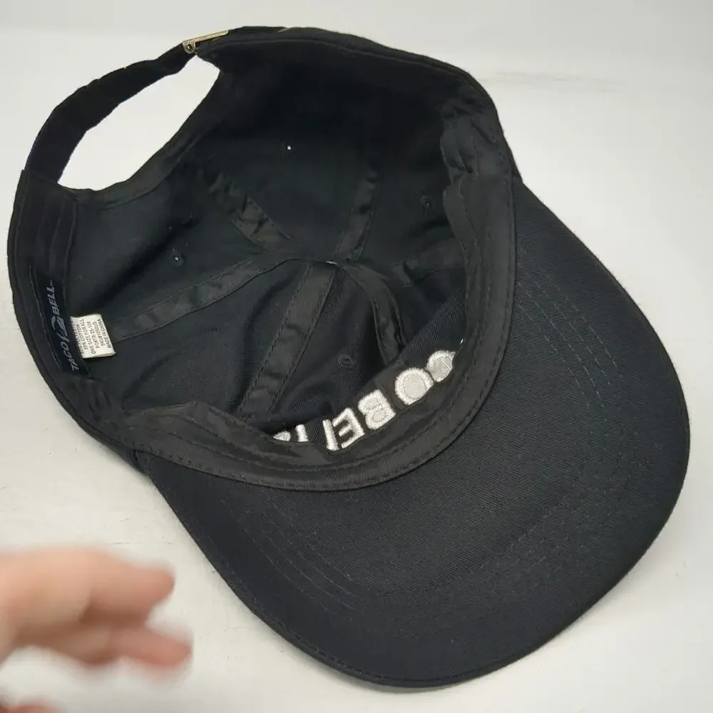 Taco Bell Baseball Cap Black One Size Embroidered Side Icons Slideback Hat